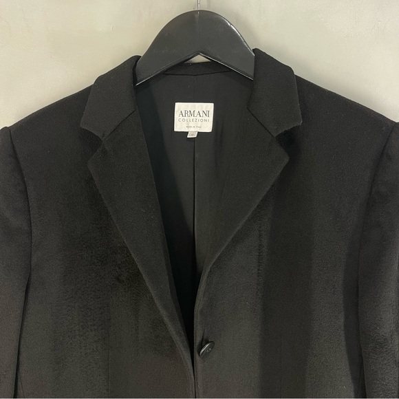 Armani Collezioni Black Blazer Jacket 100% Cashmere  Size 10 Men - Picture 2 of 12